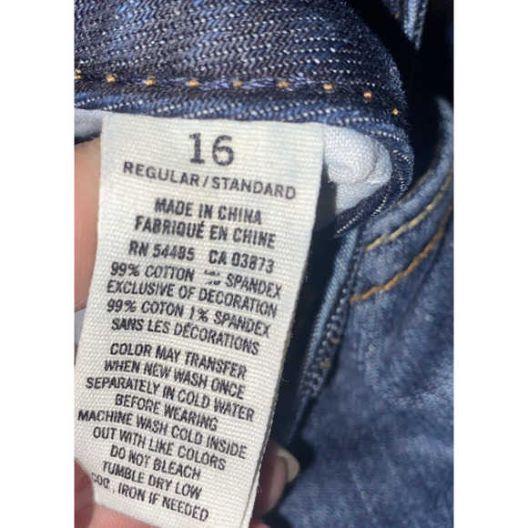 American Eagle Stretch Artist Cropped Blue Jeans Women’s Size 16 Regular Denim - Picture 8 of 9